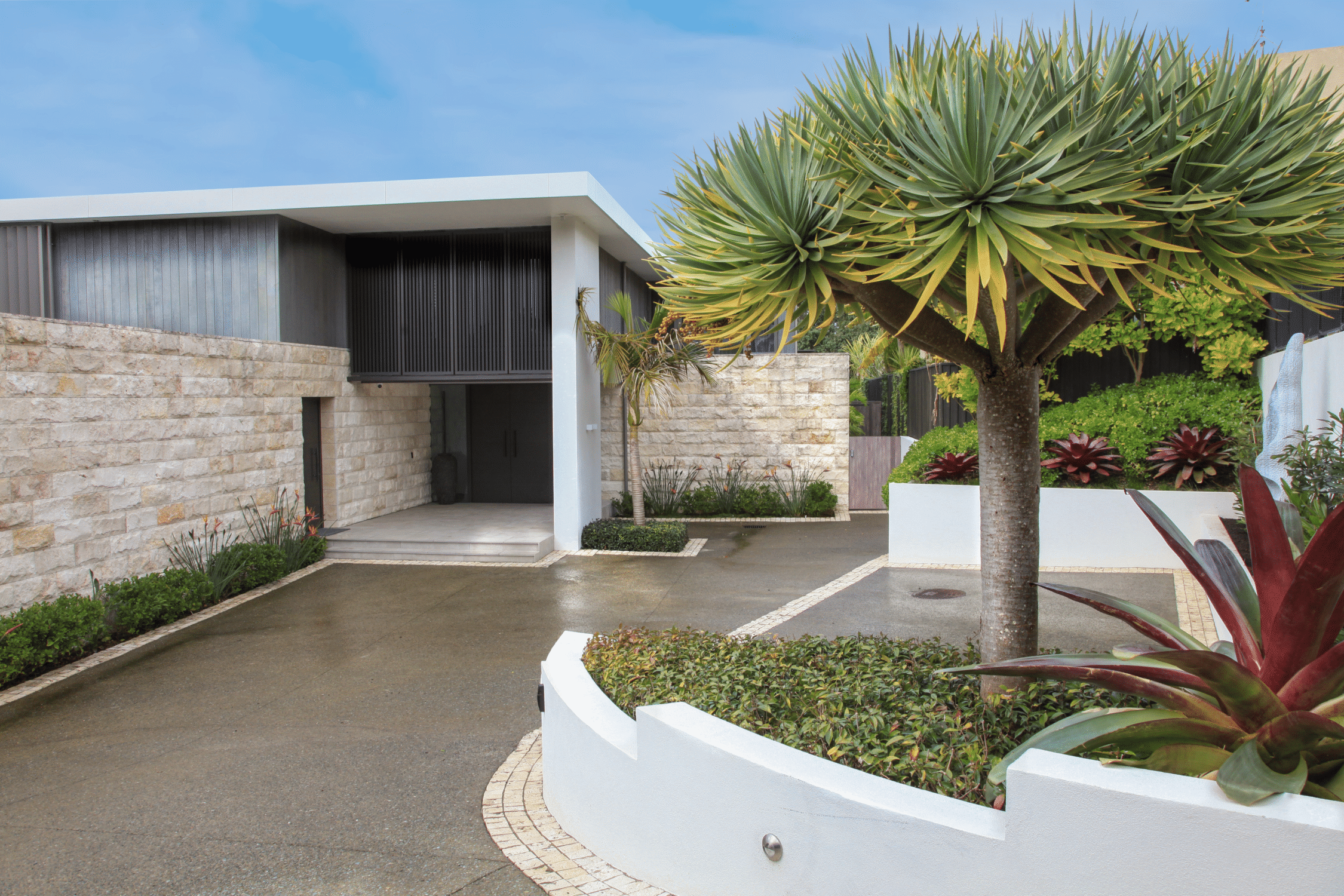 Coastal Garden looking out above Castor Bay